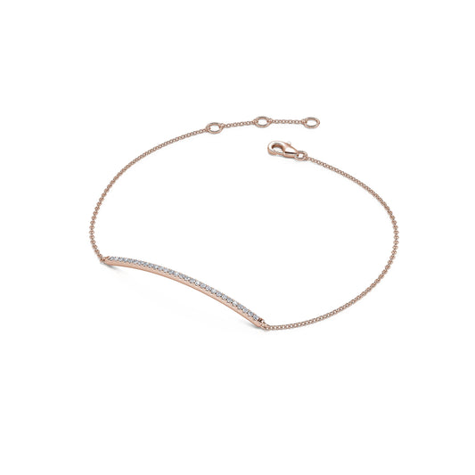 Linea&nbsp;-&nbsp;Bracelet diamant or rose #1