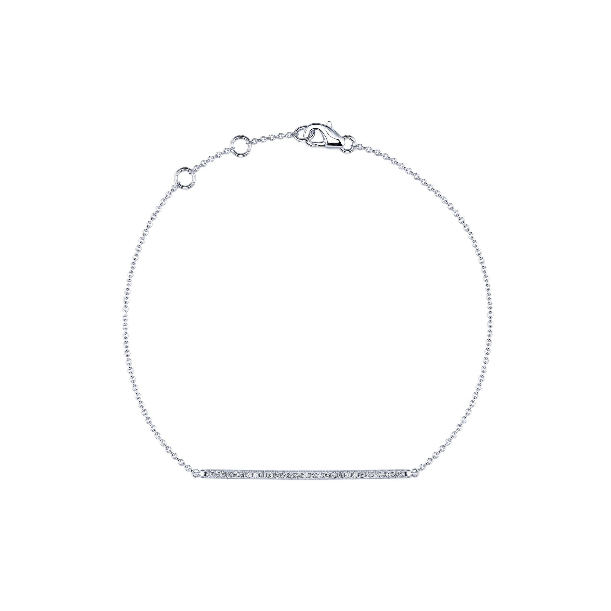 Bracelet diamant or blanc Linea 2