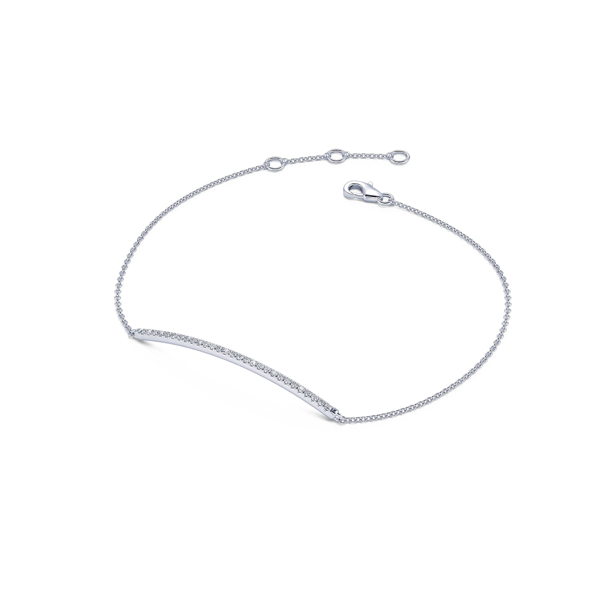 Bracelet diamant or blanc Linea 1