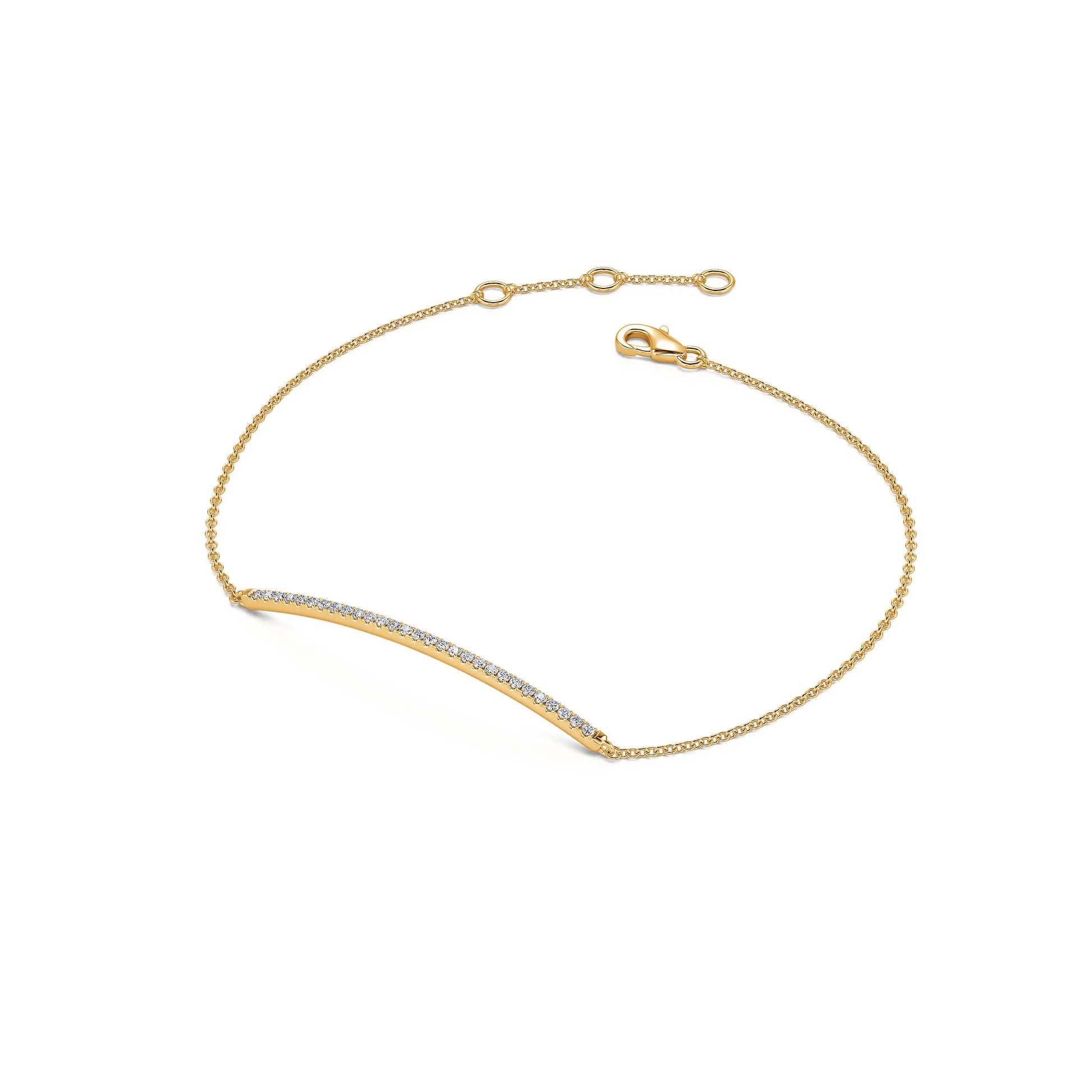 Bracelet diamant or jaune Linea 1