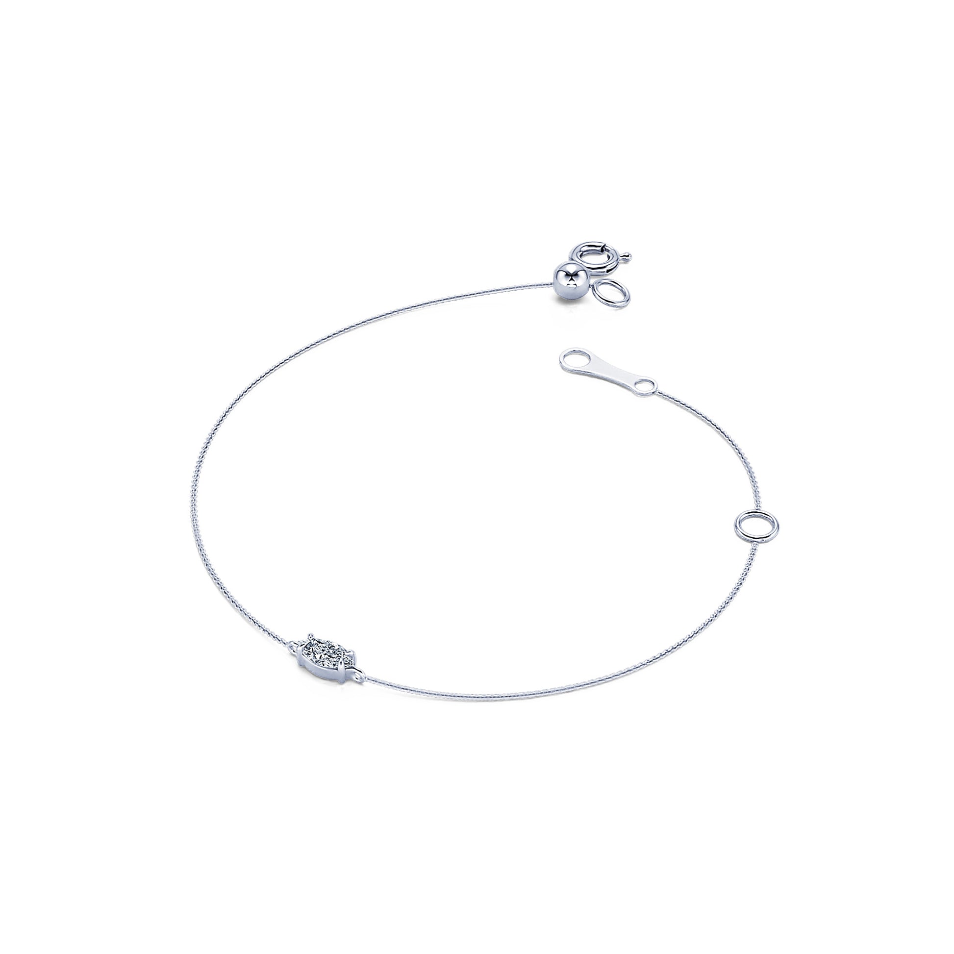 Bracelet or blanc diamant marquise Angèle 1
