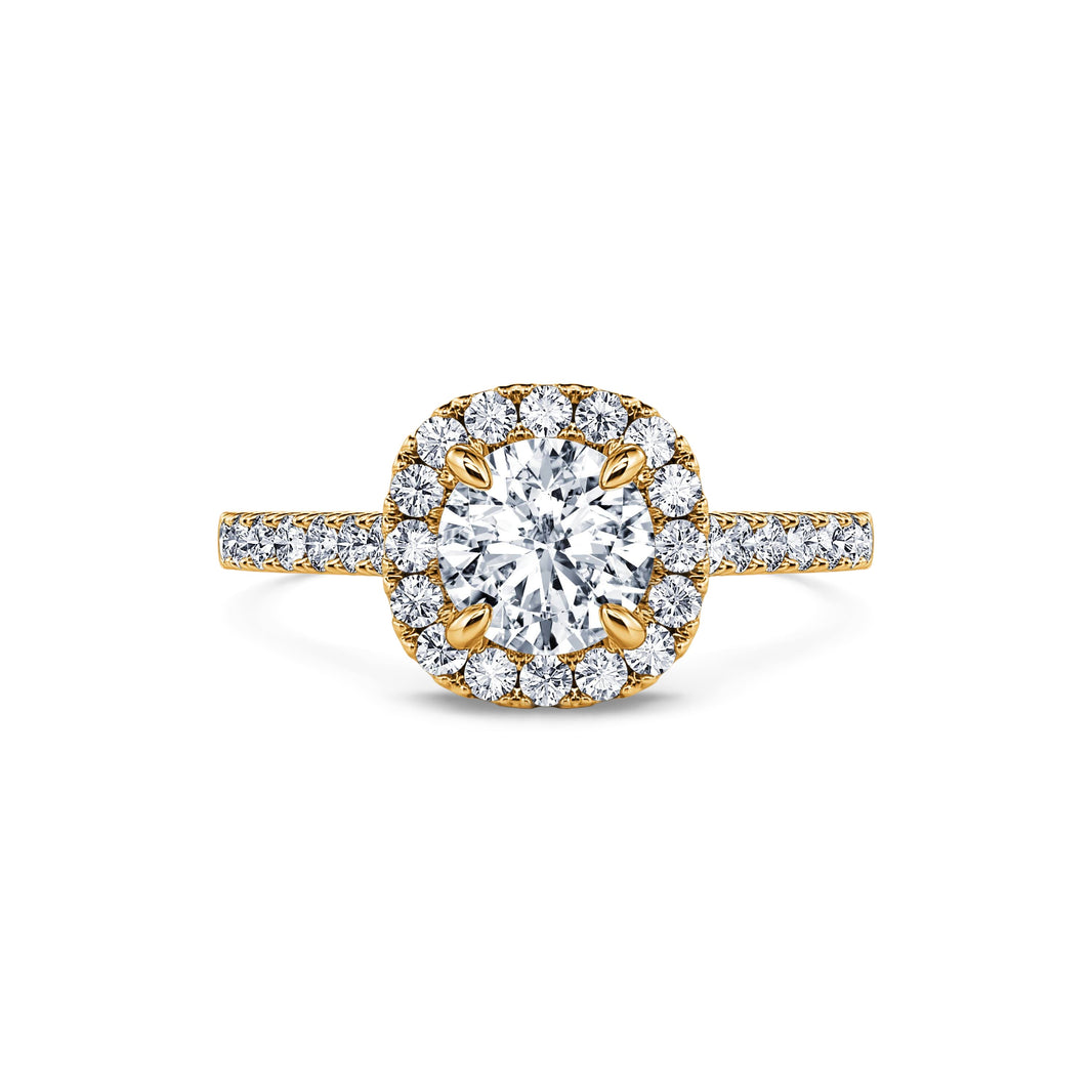 Bague Marguerite Citrine 0.50 carat & 10 Topazes 