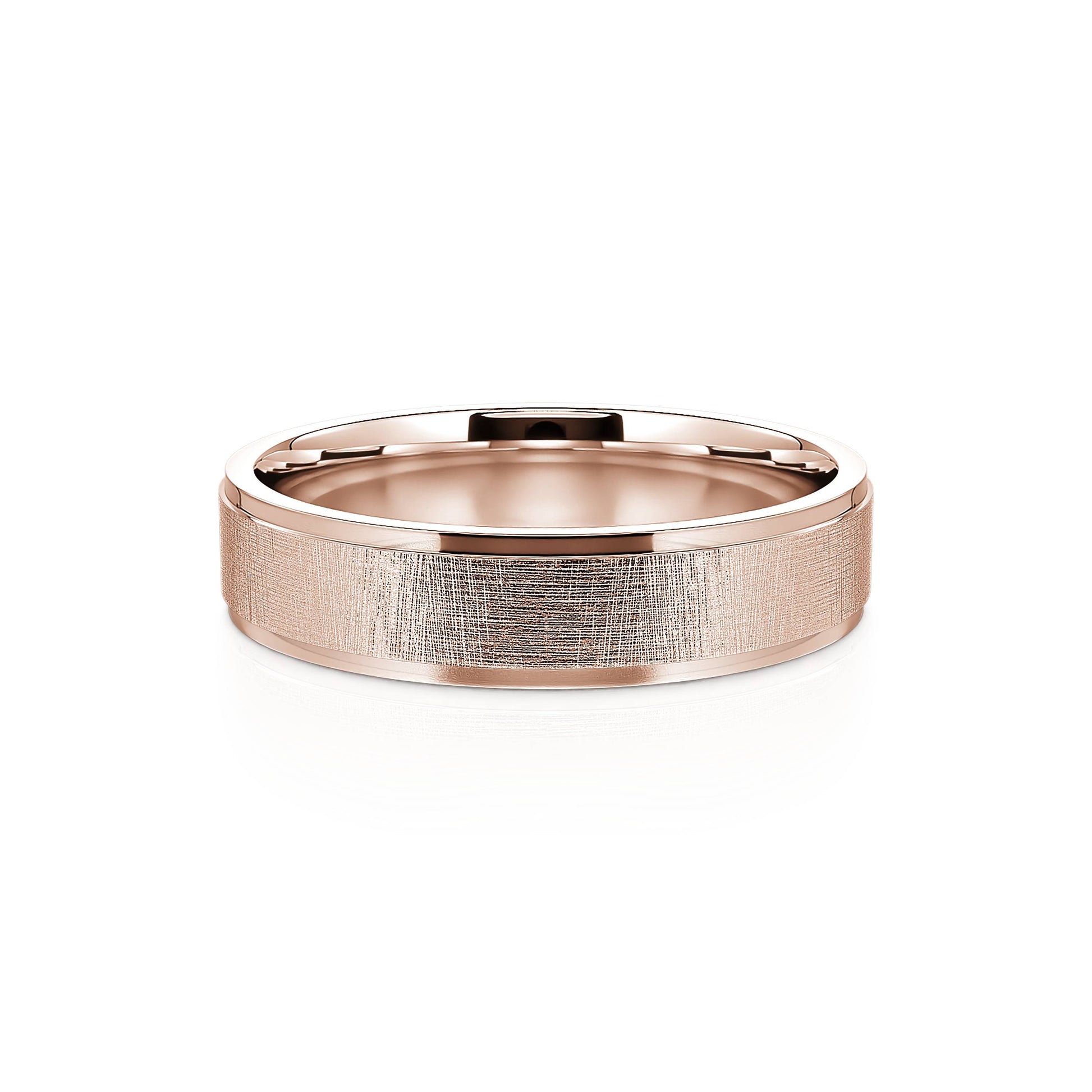 Alliance givrée or rose Louis 2