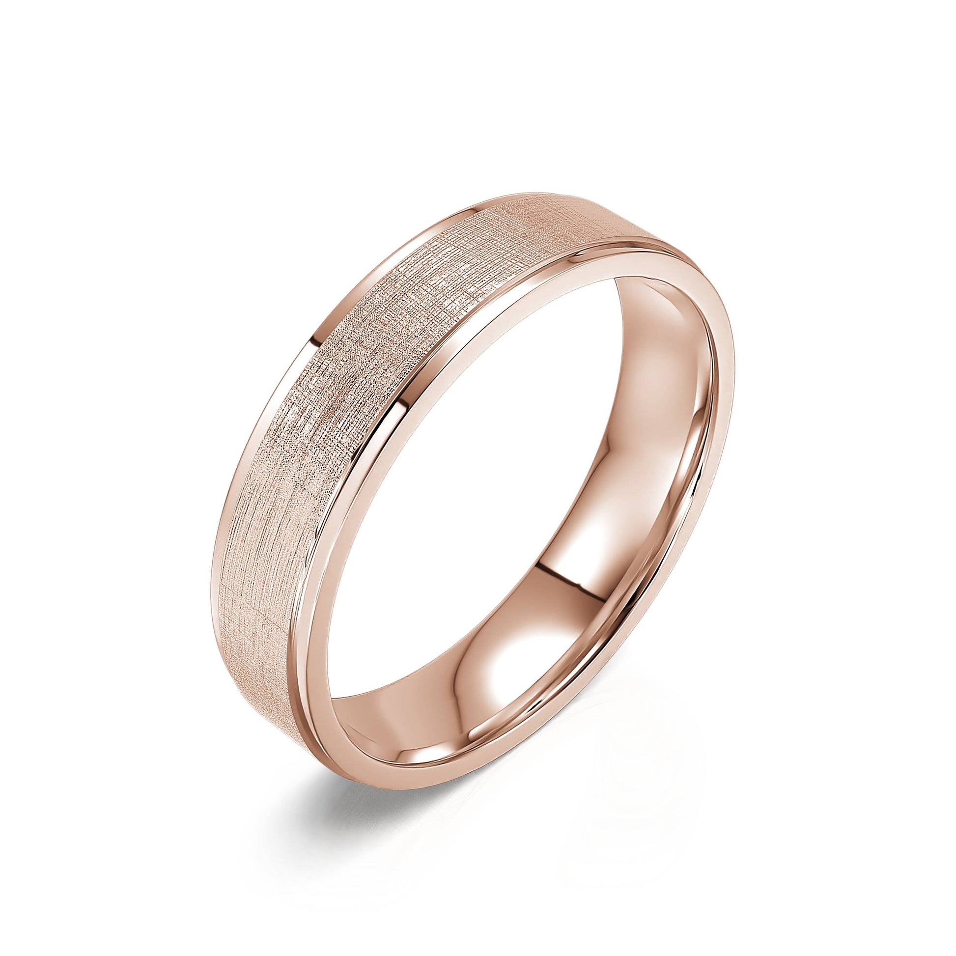 Alliance givrée or rose Louis 1