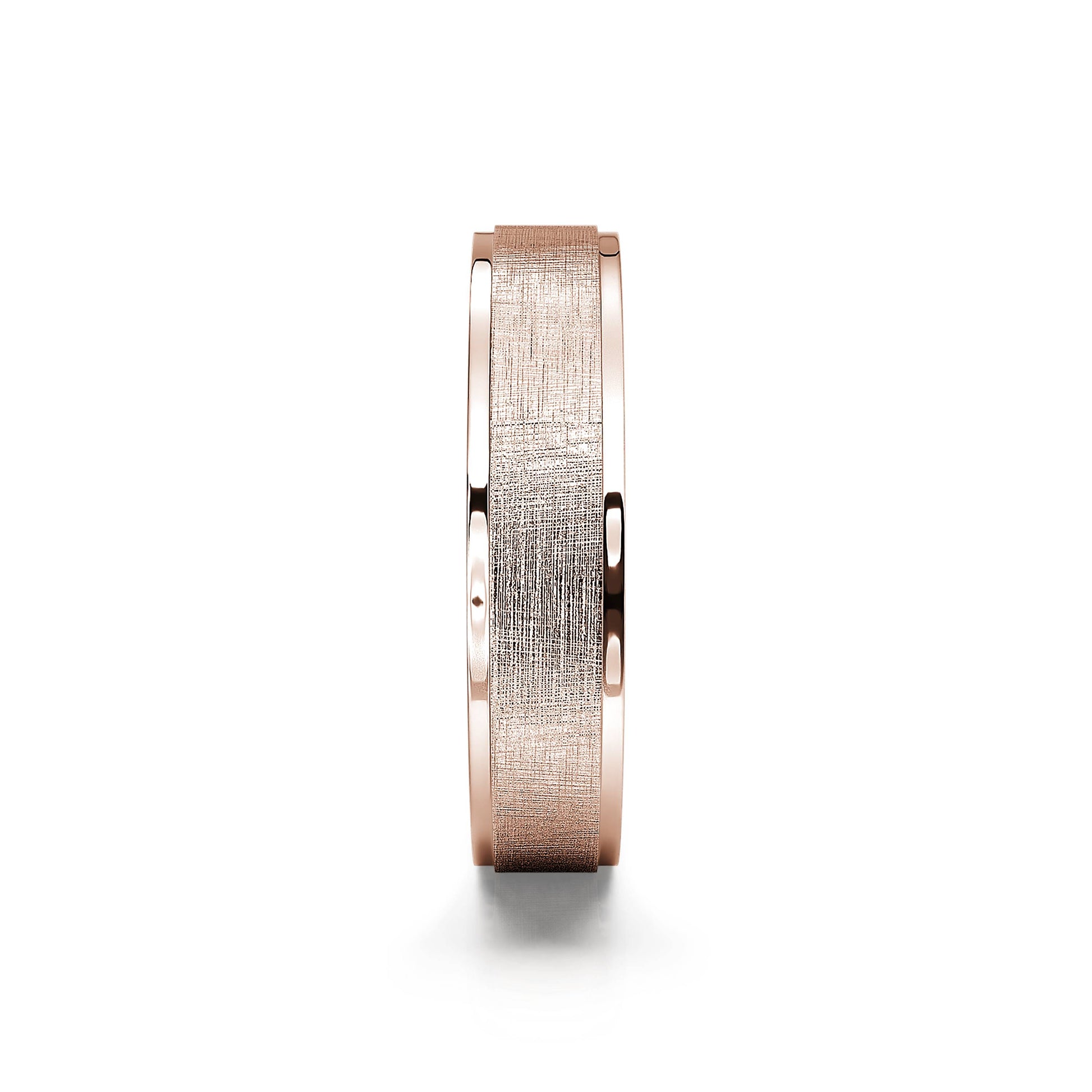 Alliance givrée or rose Louis 3