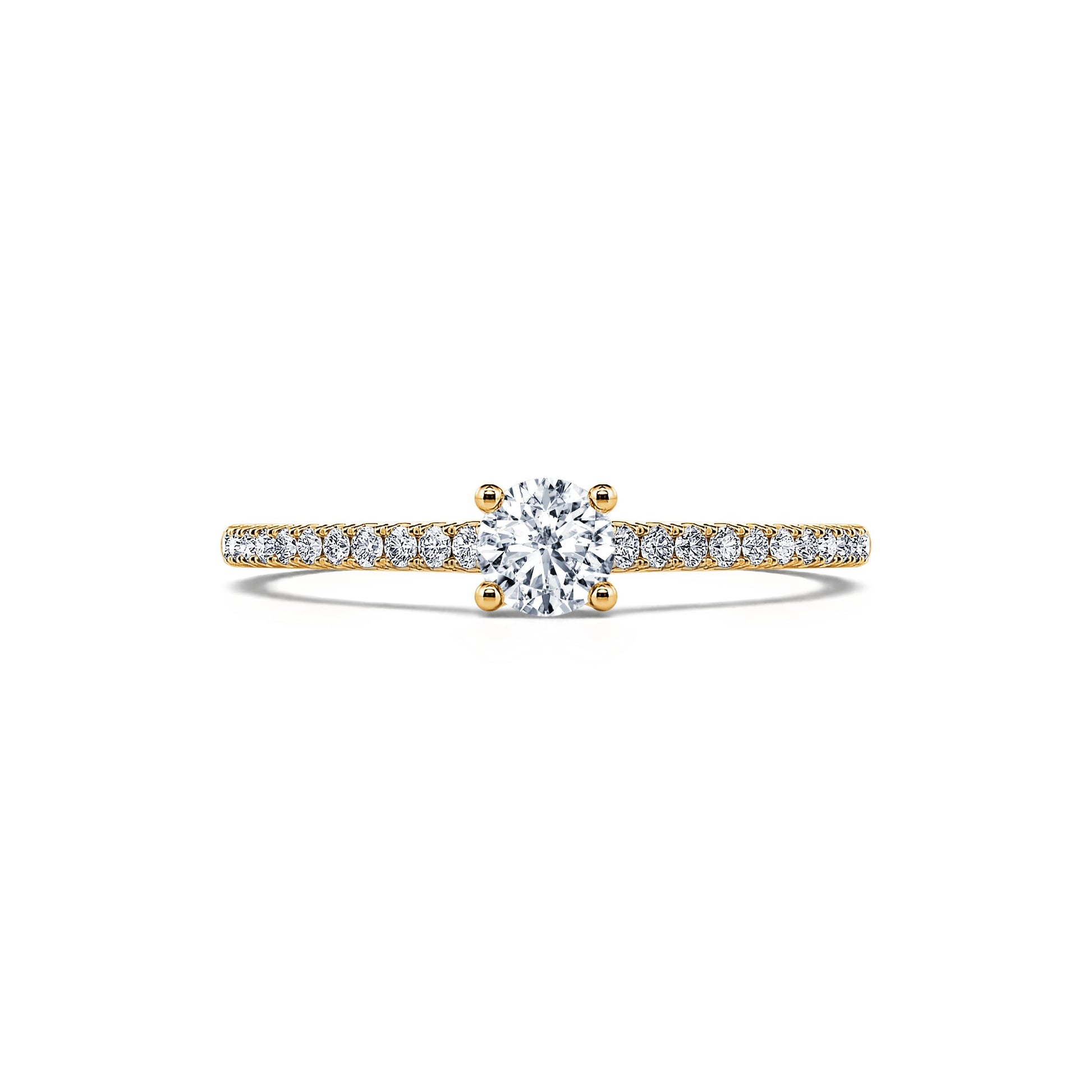 Solitaire or jaune diamant Christaline 6