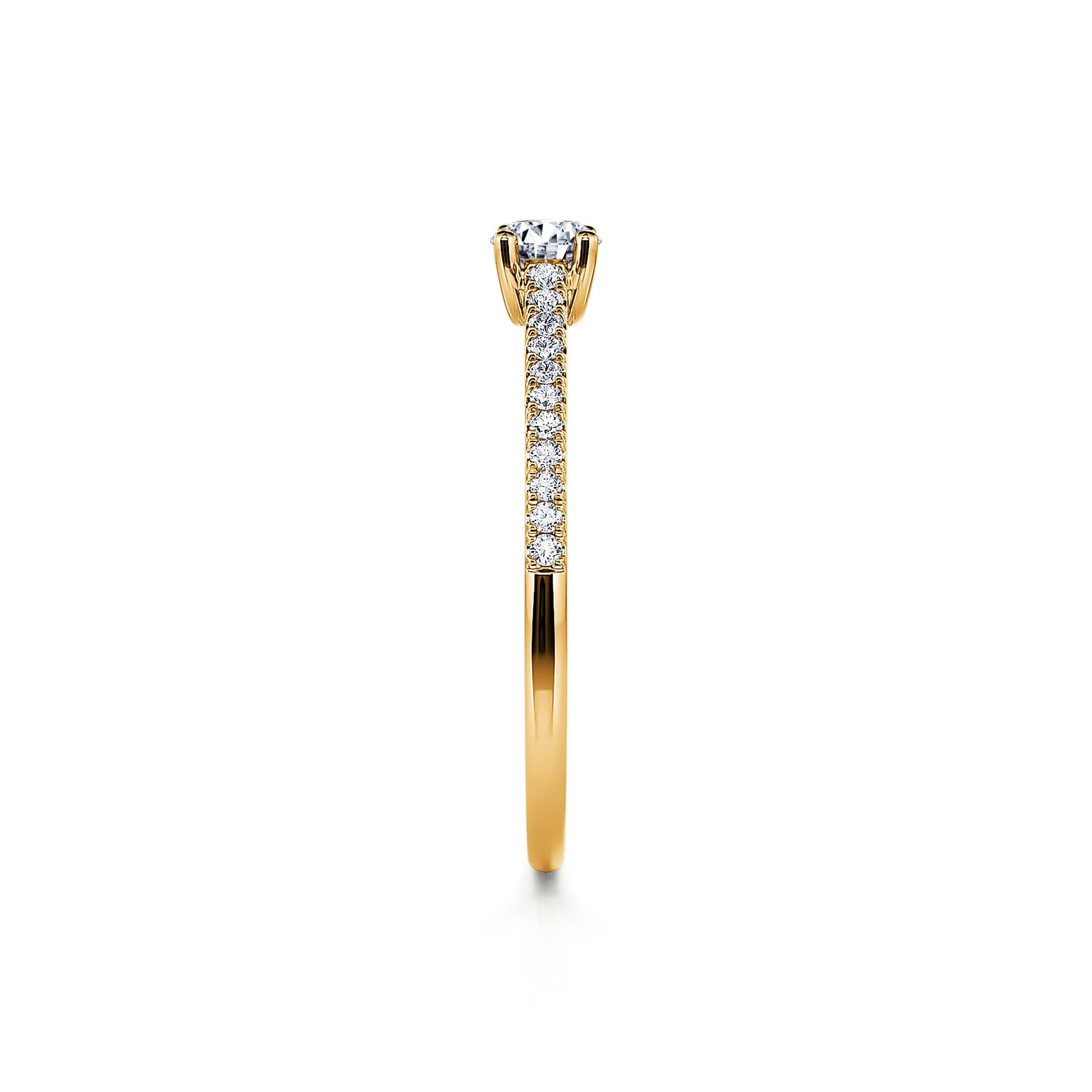 Solitaire or jaune diamant Christaline 8