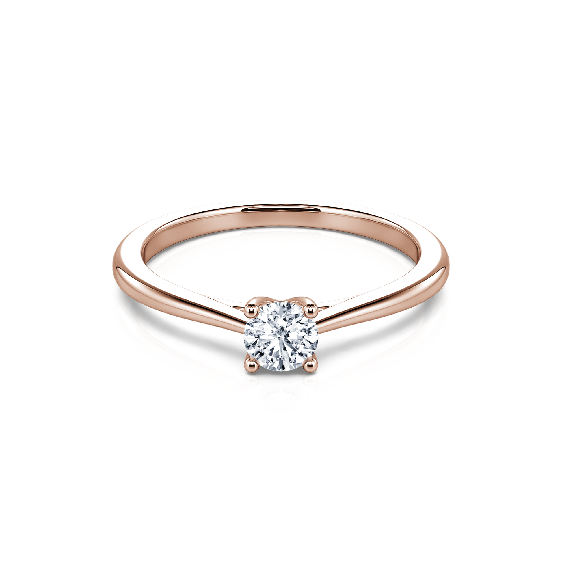 Solitaire diamant or rose Soline 3