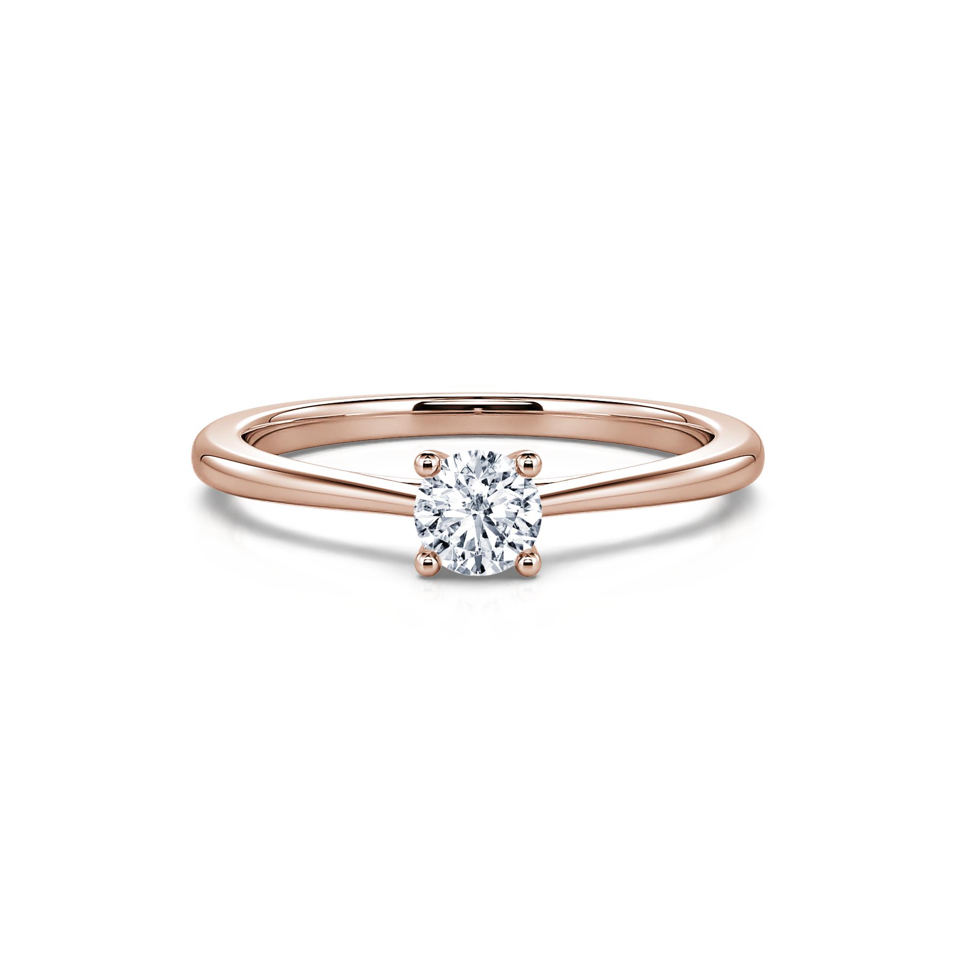 Solitaire diamant or rose Soline 1