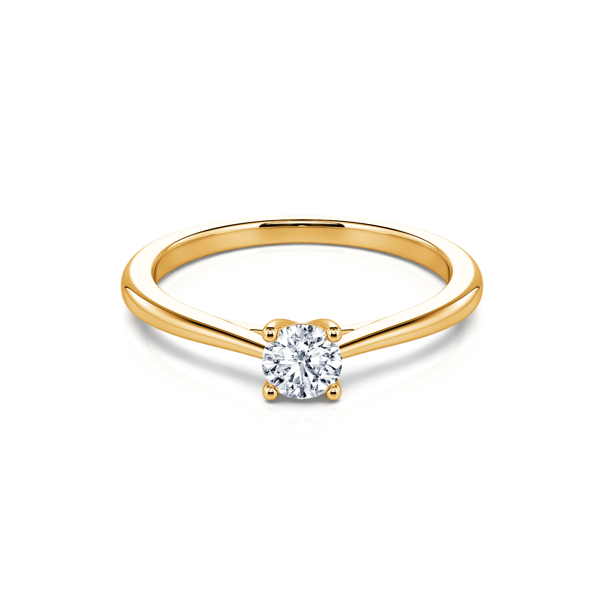 Solitaire diamant or jaune Soline 3