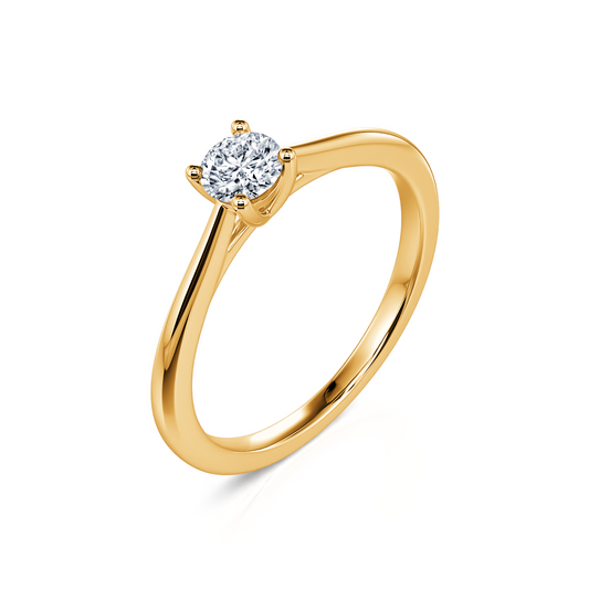 Soline&nbsp;-&nbsp;Solitaire diamant or jaune #2