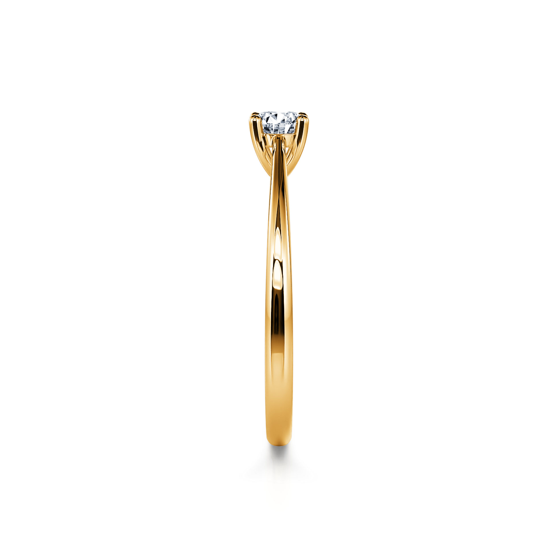 Solitaire diamant or jaune Soline 4