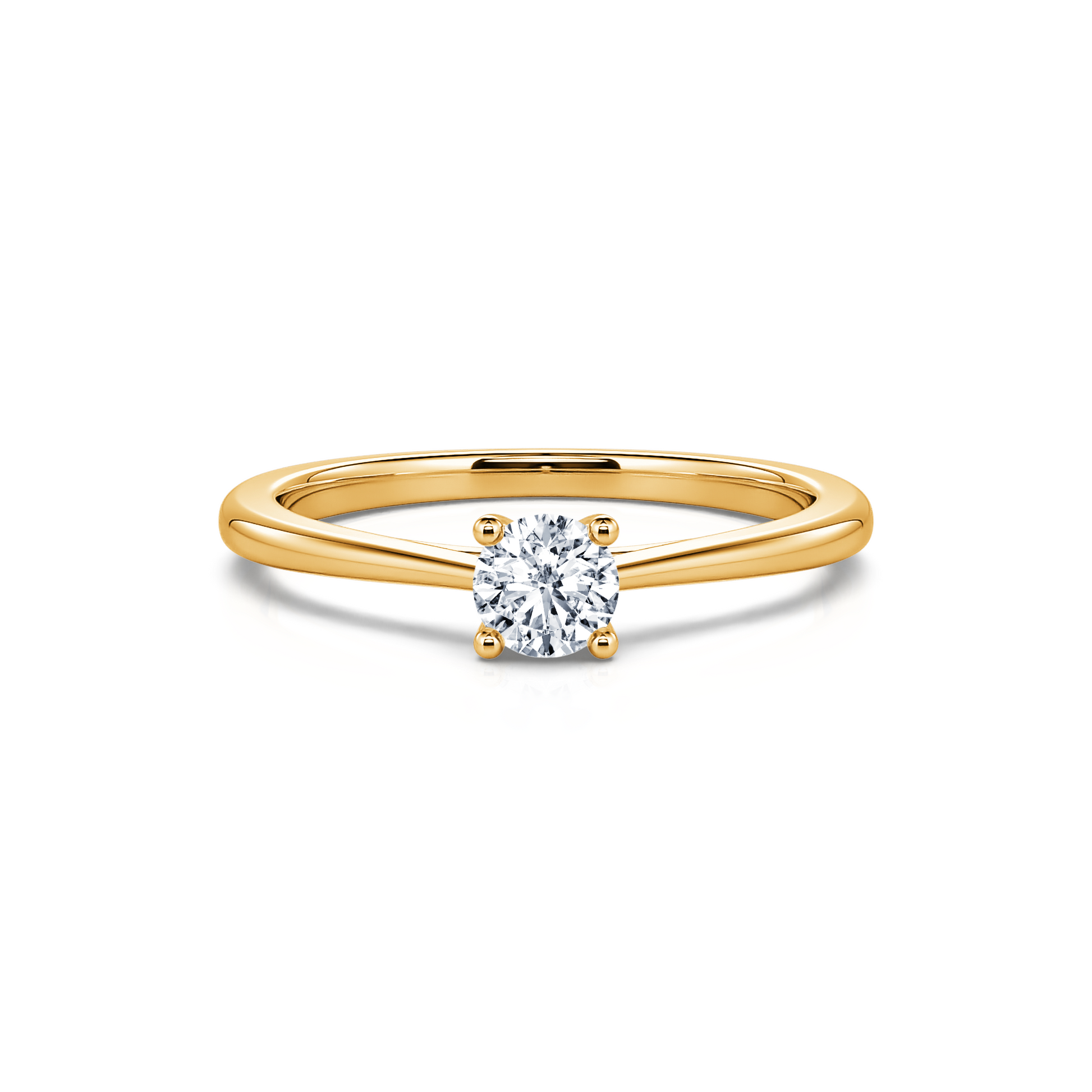 Solitaire diamant or jaune Soline 1