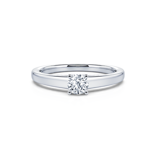 Nora - Solitaire diamant platine #1