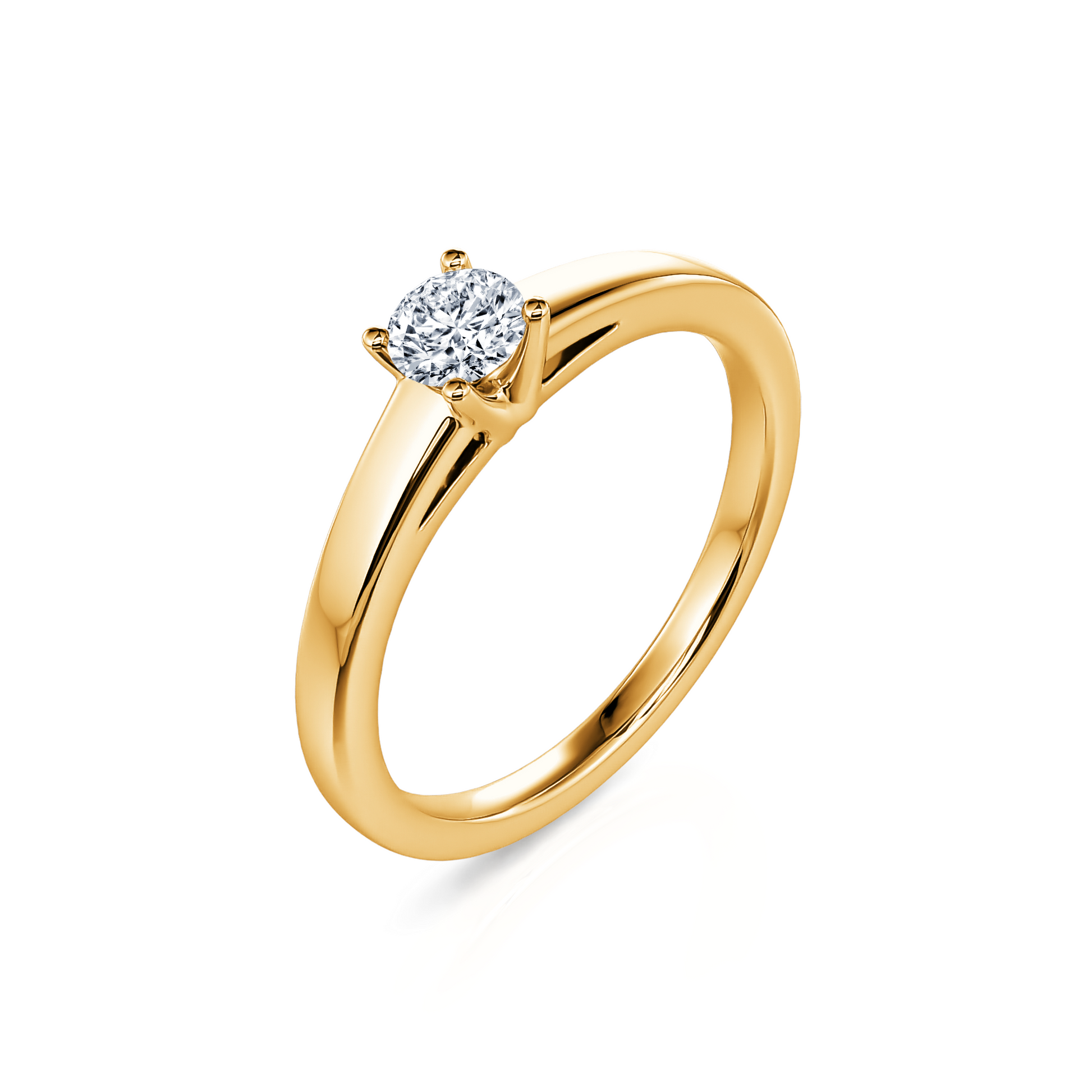 Solitaire diamant or jaune Nora 2
