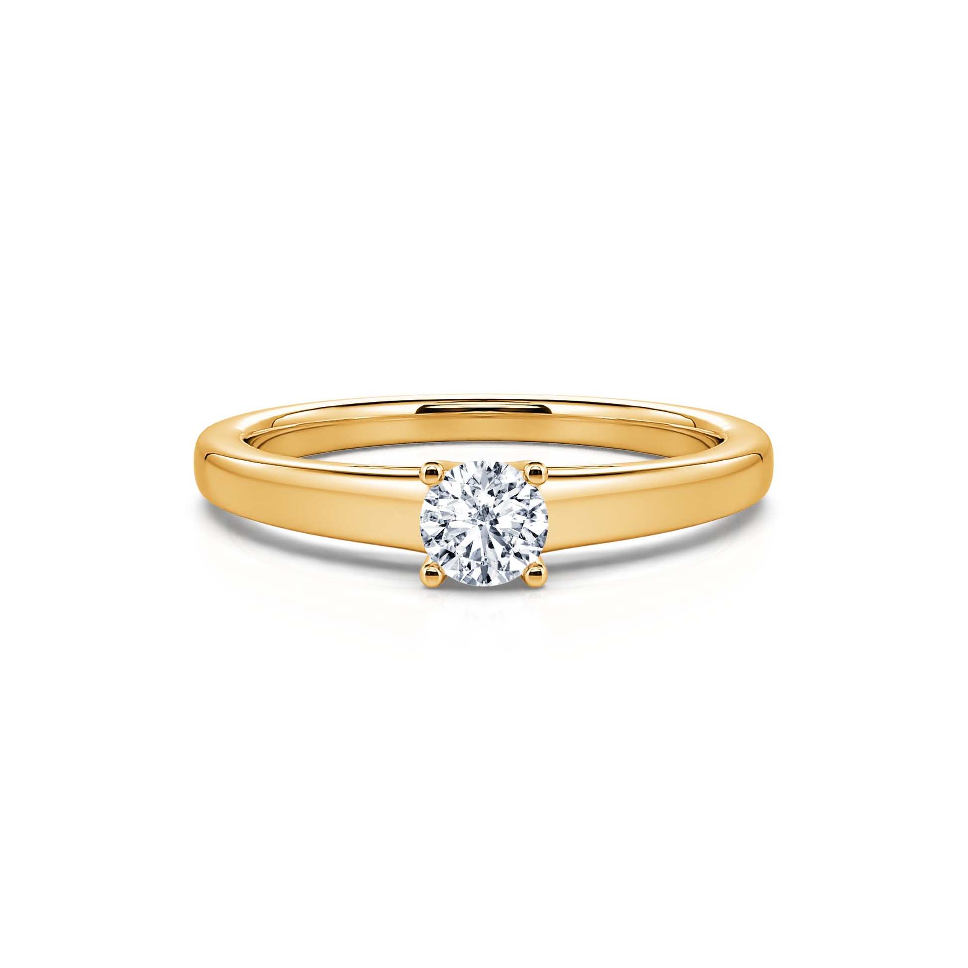 Solitaire diamant or jaune Nora 1