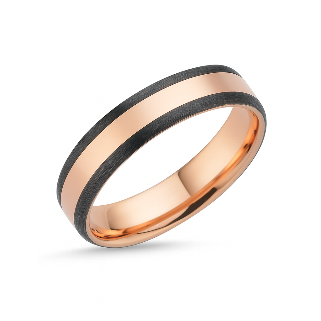 Alliance or rose et carbone Basile 1