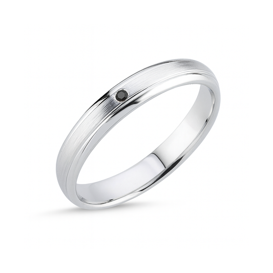 Ariel - Alliance platine diamant noir #1