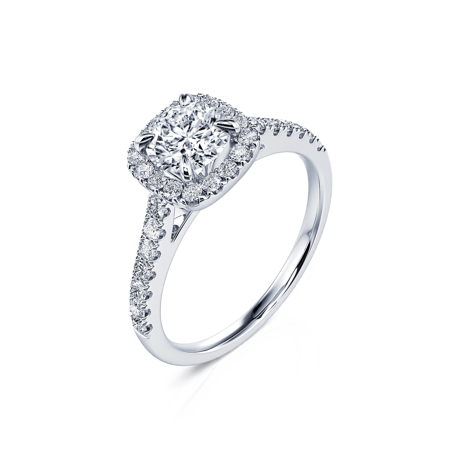 Solitaire diamant de synthèse en platine Sienne Lab 2