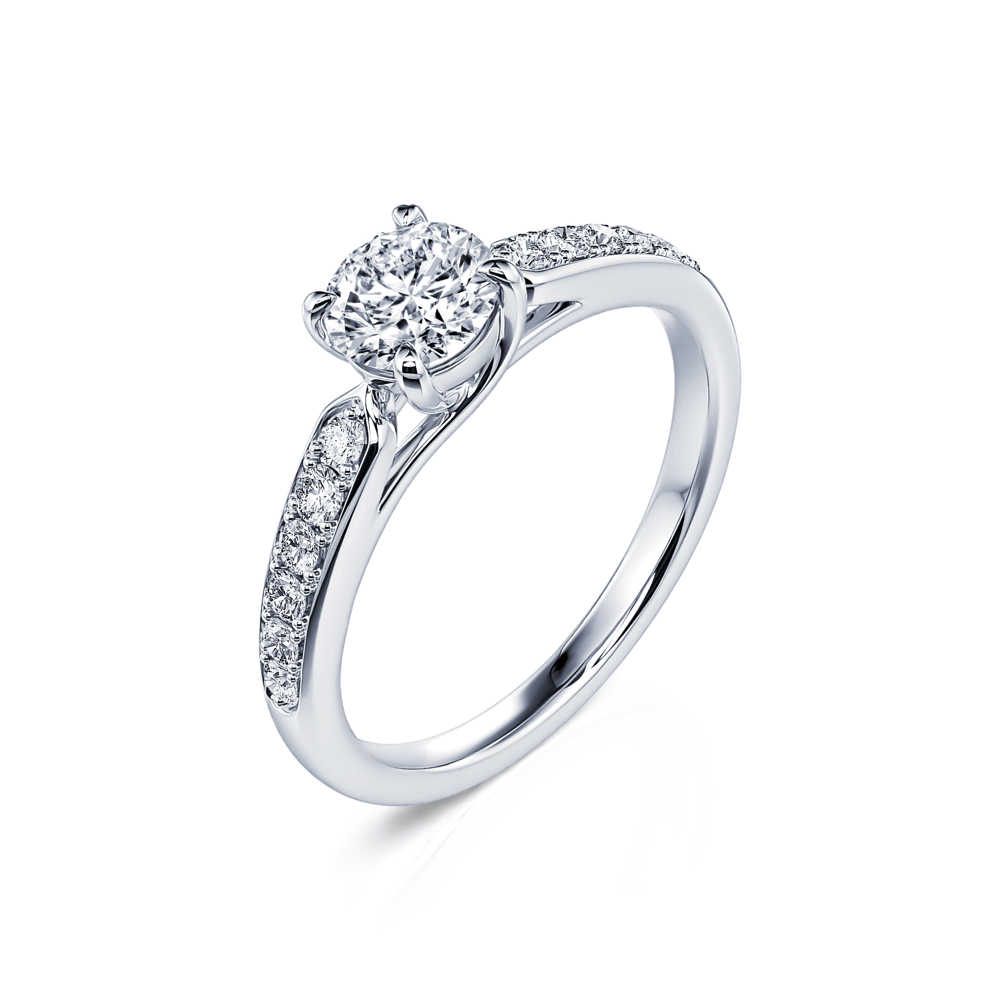 Solitaire platine diamant de synthèse Ofé Lab 2