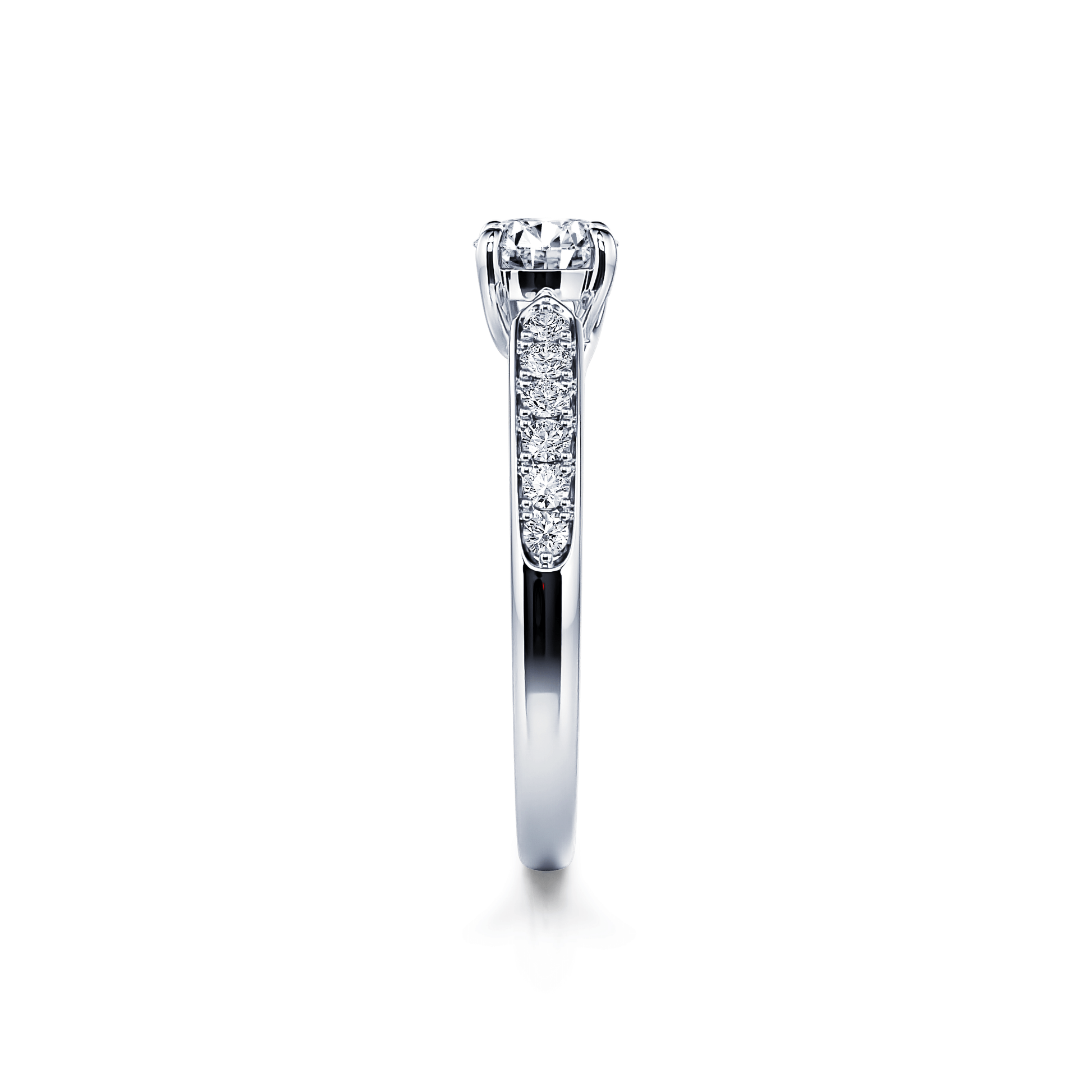 Solitaire platine diamant de synthèse Ofé Lab 4