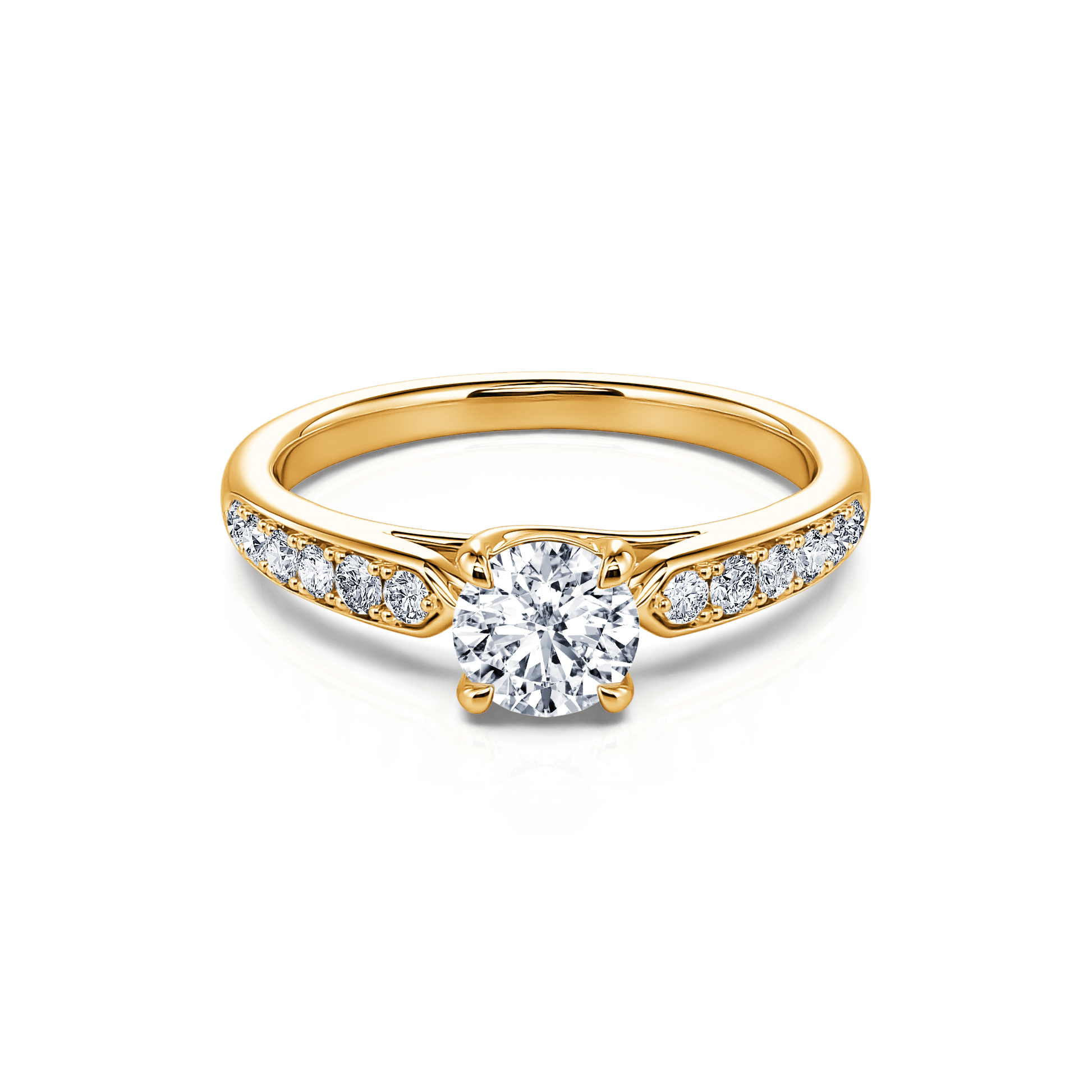 Solitaire or jaune diamant de synthèse Ofé Lab 2