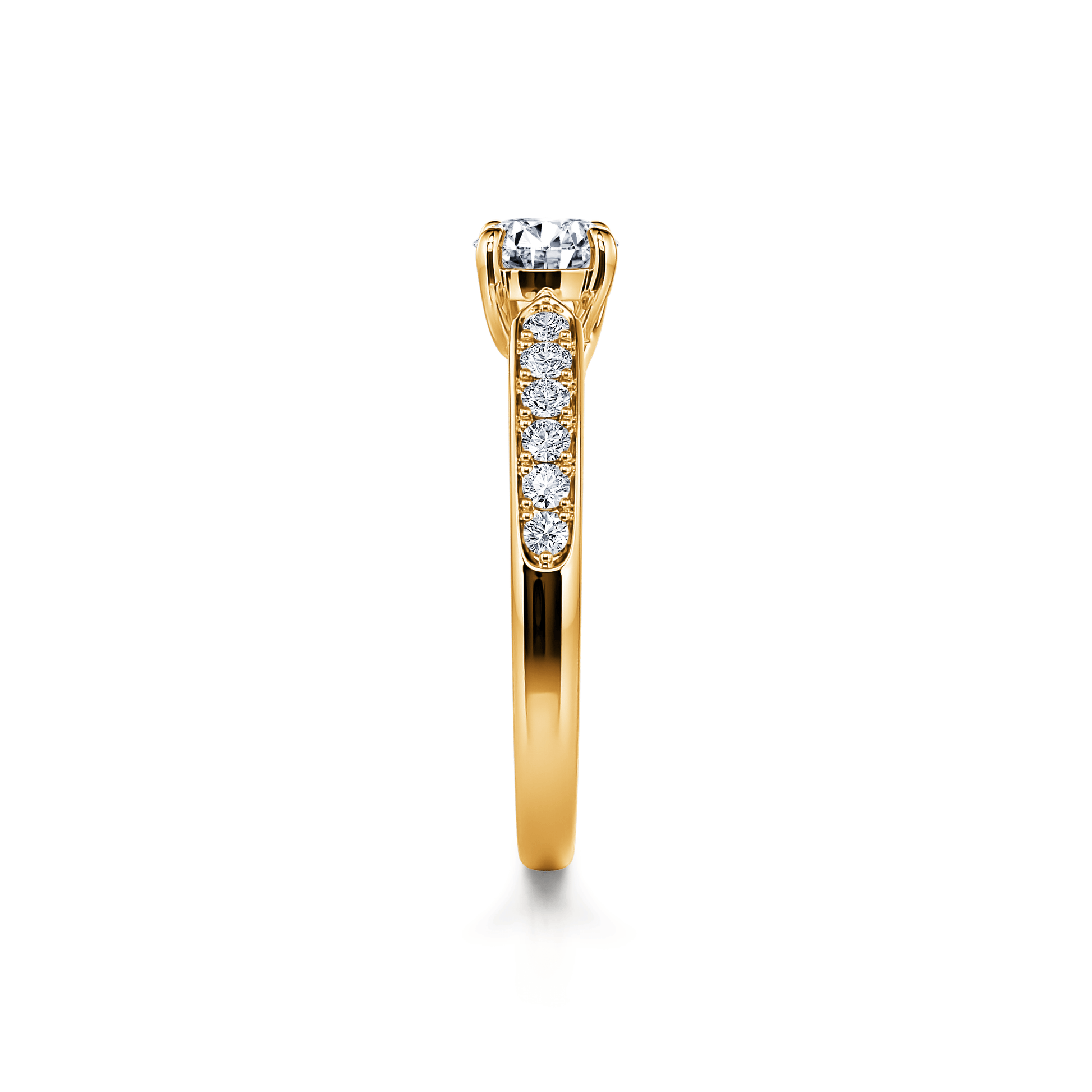 Solitaire or jaune diamant de synthèse Ofé Lab 4