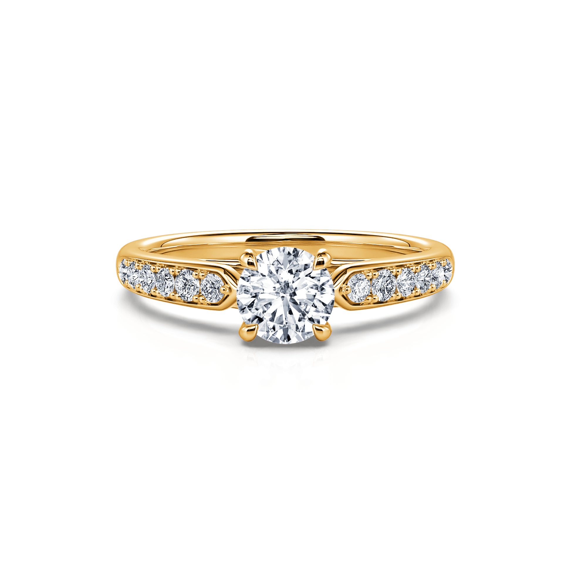 Solitaire or jaune diamant de synthèse Ofé Lab 1