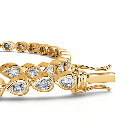 Anna - Bracelet tennis diamant poire or jaune #2