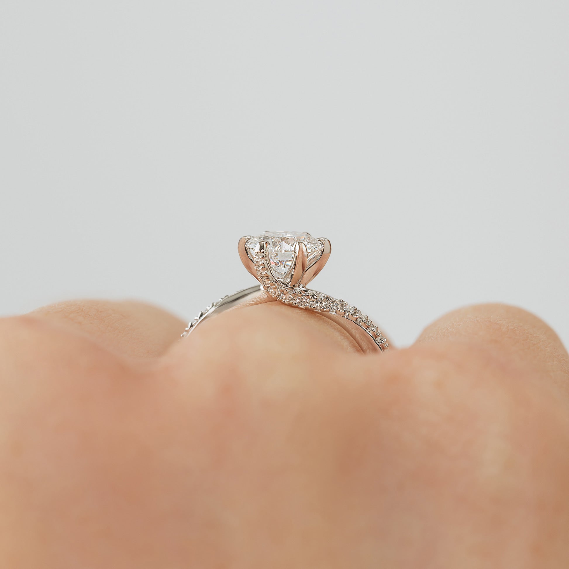 Solitaire diamant de synthèse en platine Monroe Lab 5