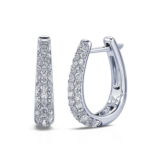 Tilda - Créoles diamant or blanc #2