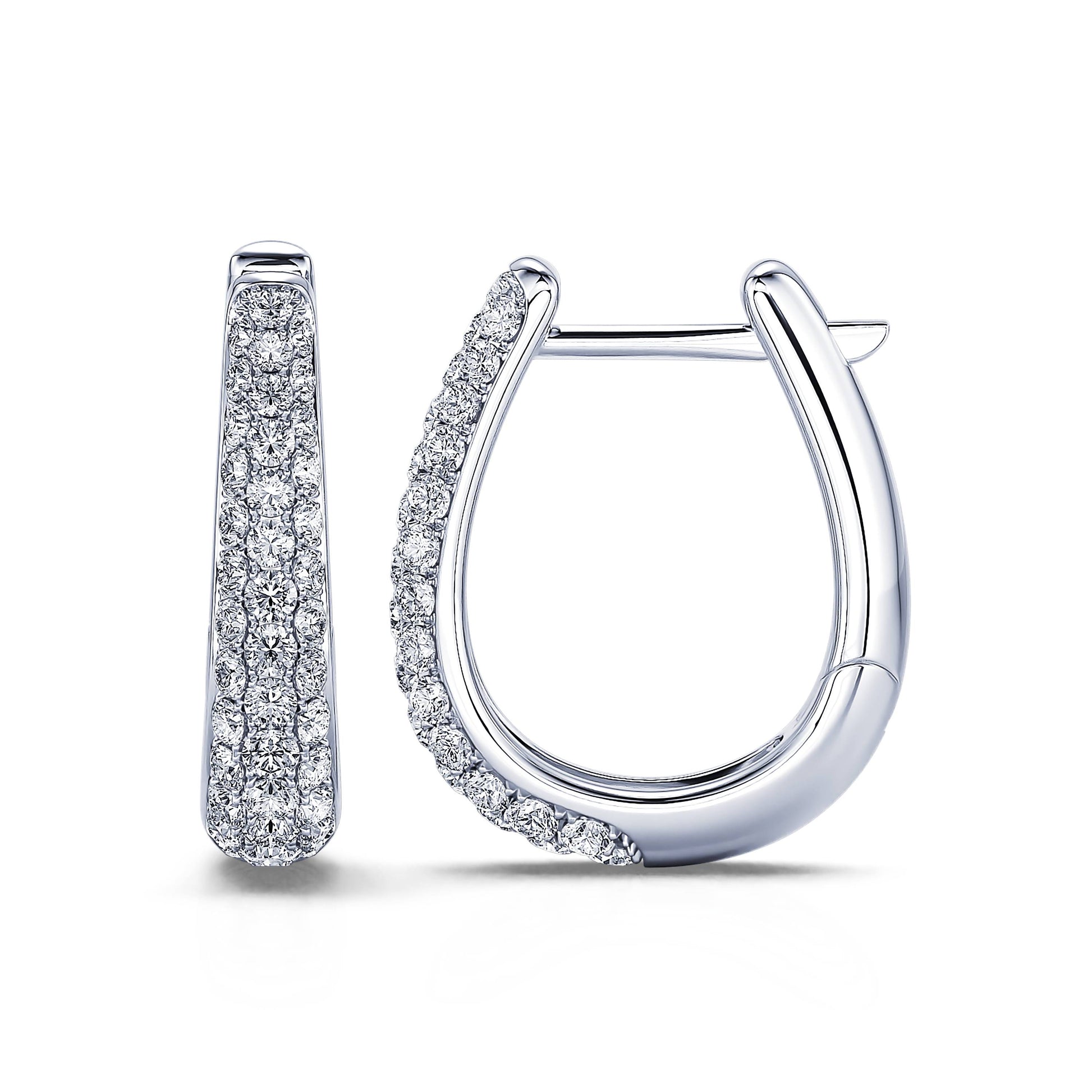 Créoles diamant or blanc Tilda 3