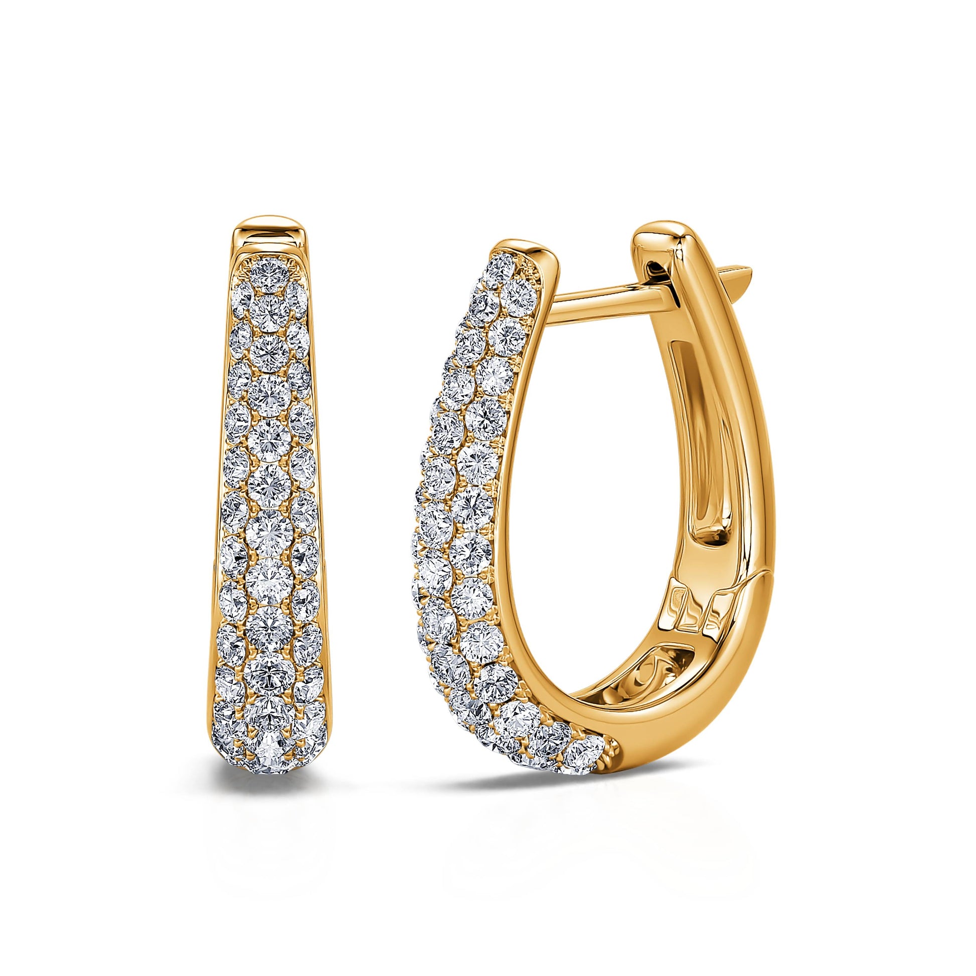 Créoles diamant or jaune Tilda 2