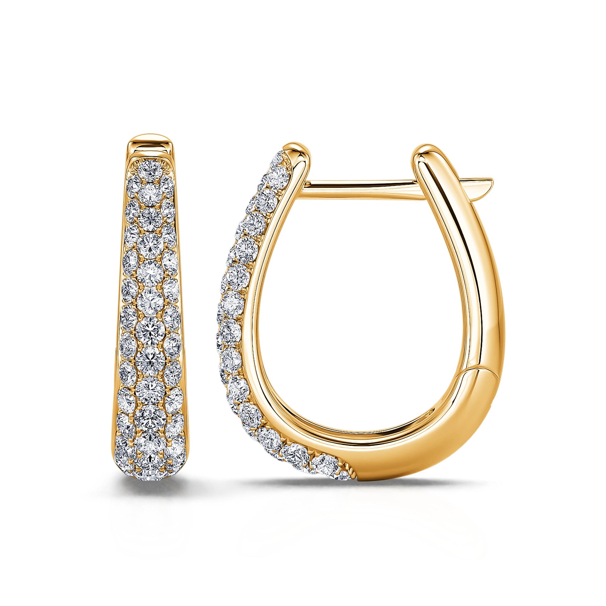 Créoles diamant or jaune Tilda 3