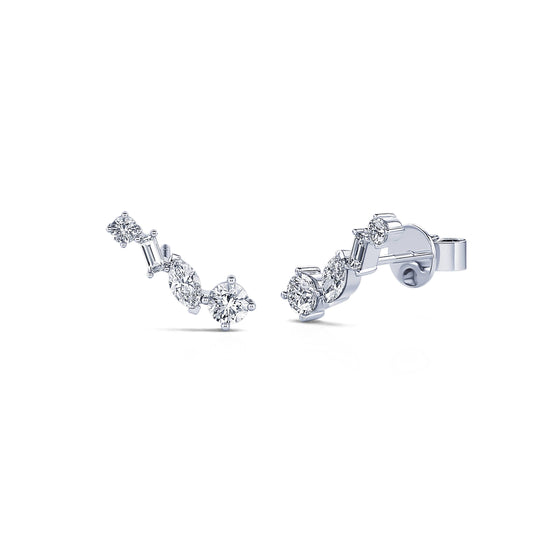 Milly Lab&nbsp;-&nbsp;Boucle d'oreilles or blanc et diamant de synthèse #2