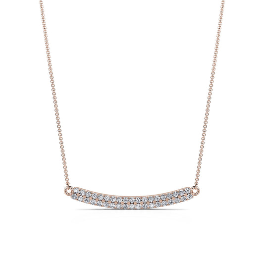 Yaelle - Collier diamant or rose #1