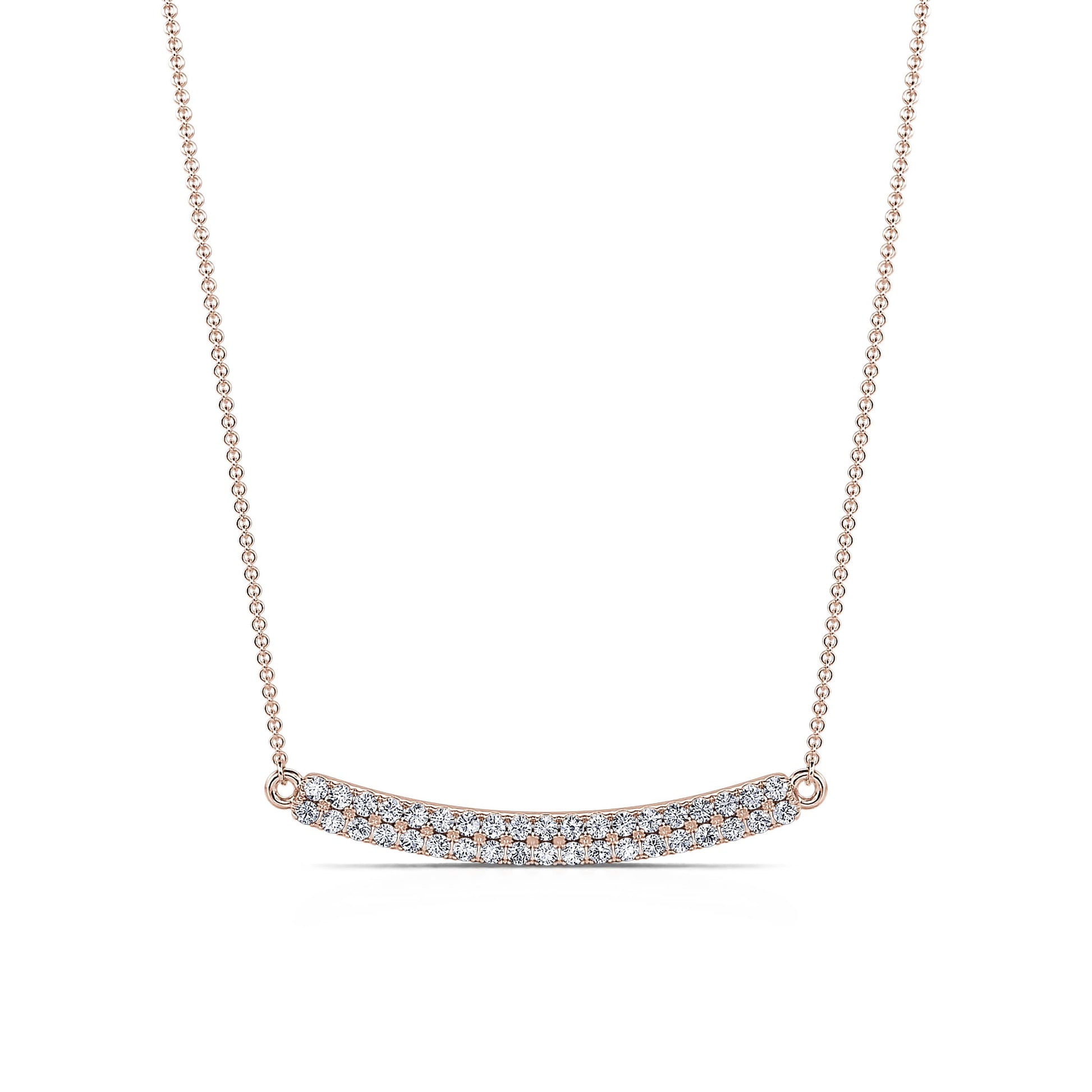 Collier diamant or rose Yaelle 1