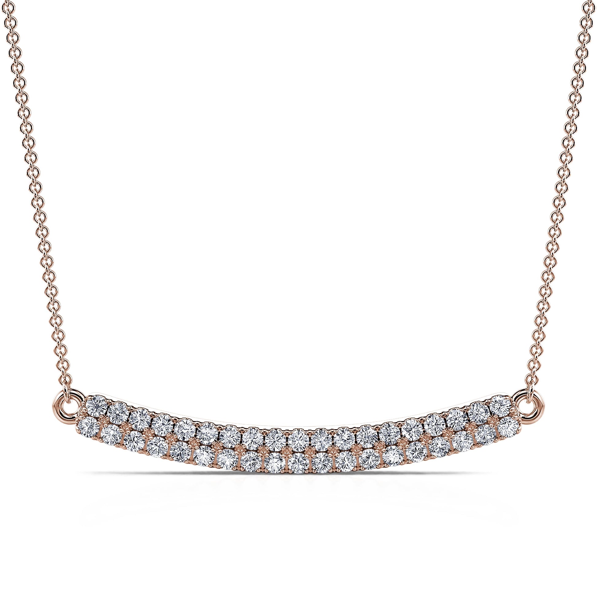 Collier diamant or rose Yaelle 4