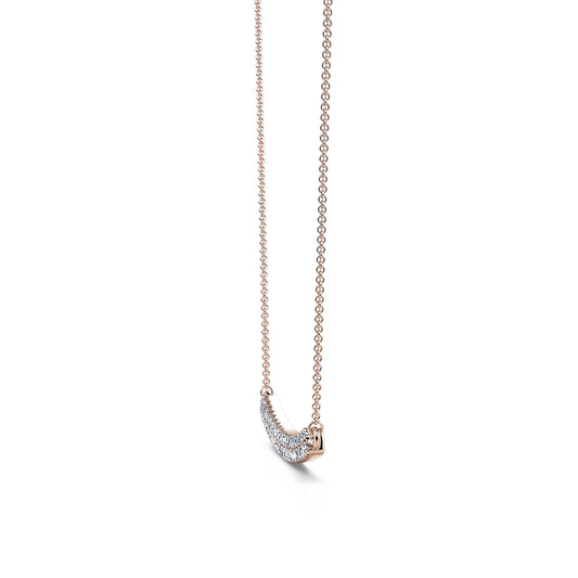 Yaelle - Collier diamant or rose #2