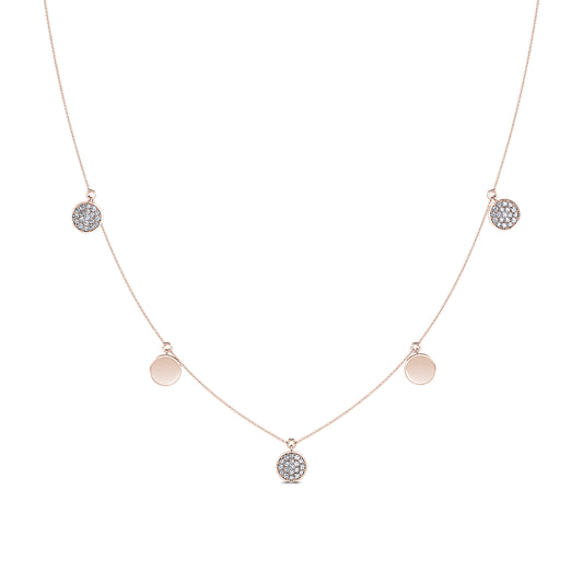 Louna - Collier or rose et diamant #2