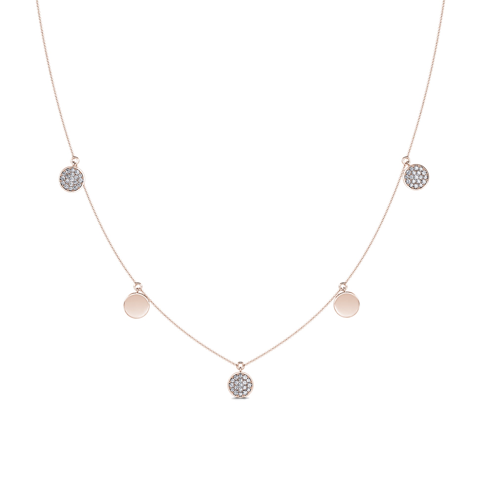 Collier or rose et diamant  Louna 2