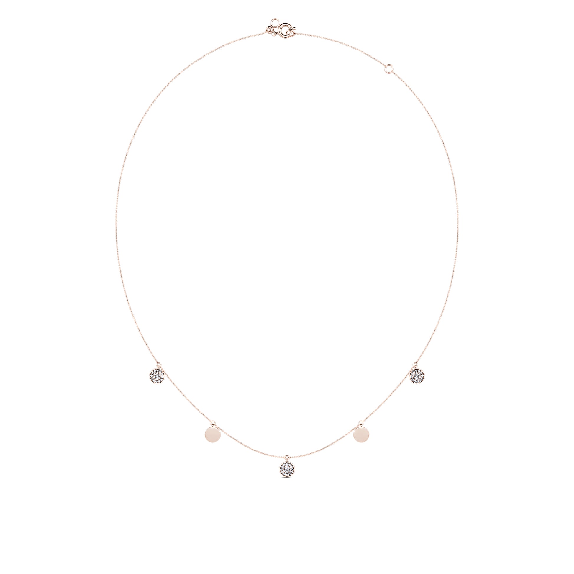 Collier or rose et diamant  Louna 3