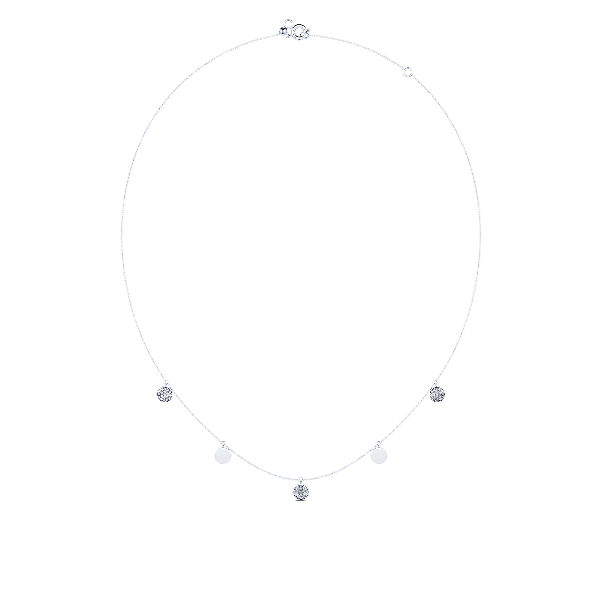 Collier or blanc et diamant  Louna 3