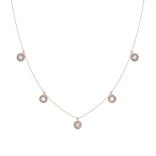 Lia&nbsp;-&nbsp;Collier or rose et diamant  #2