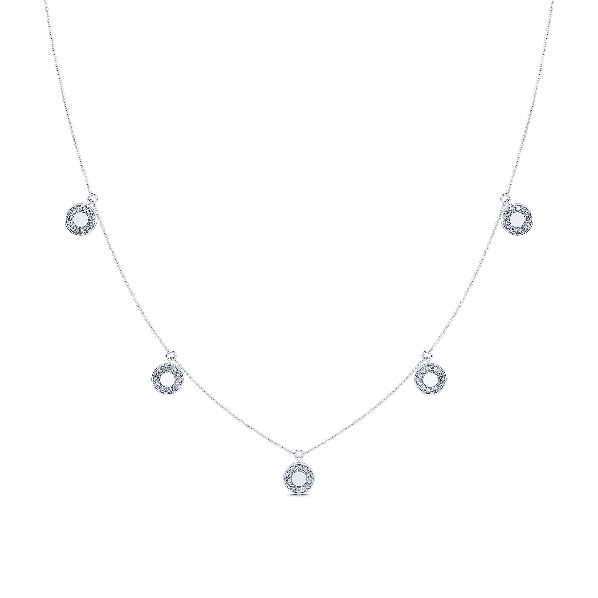 Collier or blanc et diamant  Lia 3