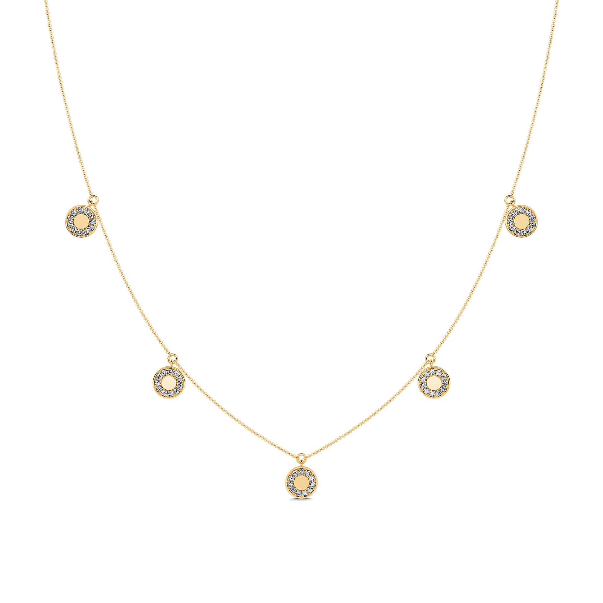 Collier or jaune et diamant  Lia 2