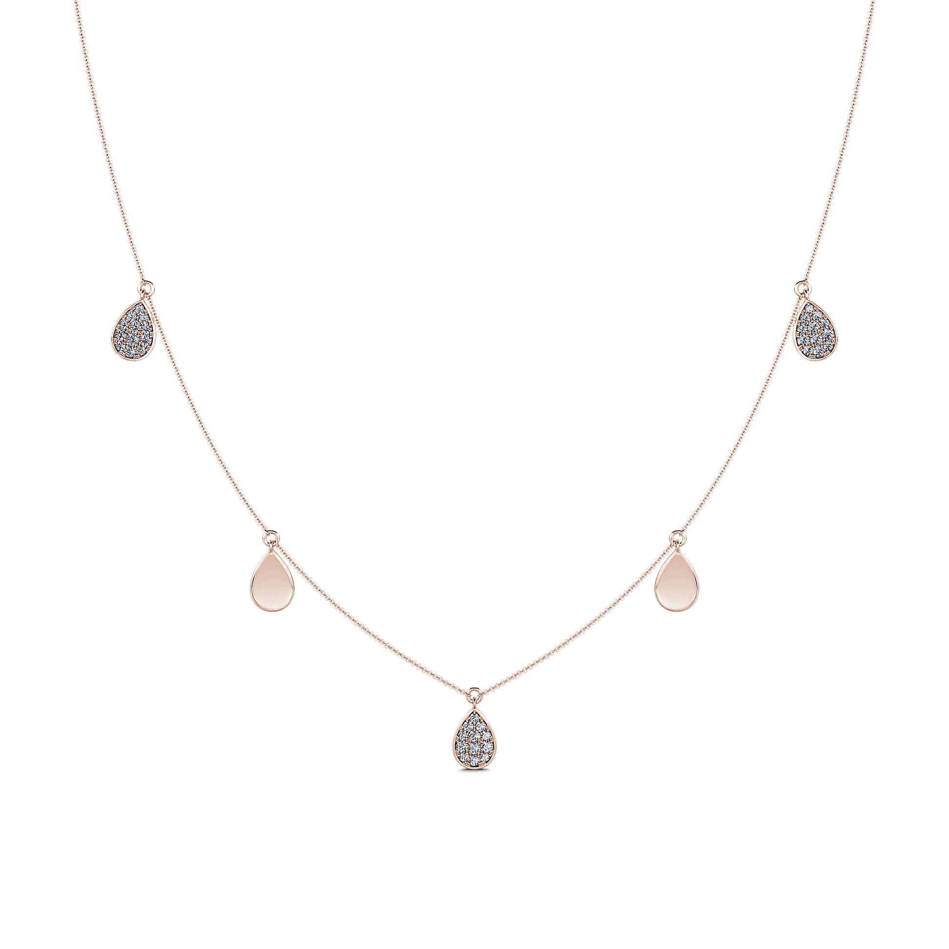 Collier or rose multi pendantifs Alma 2