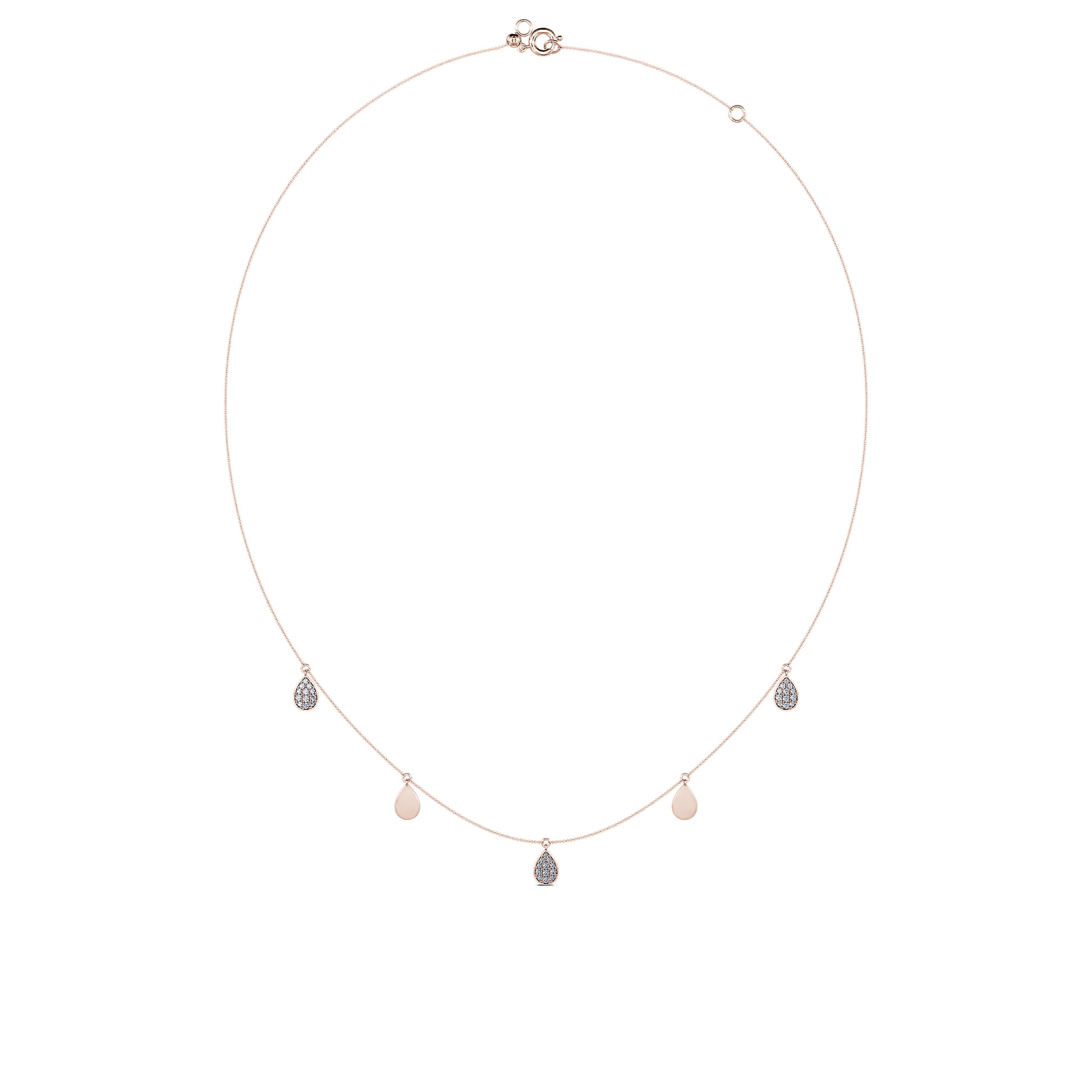 Collier or rose multi pendantifs Alma 3