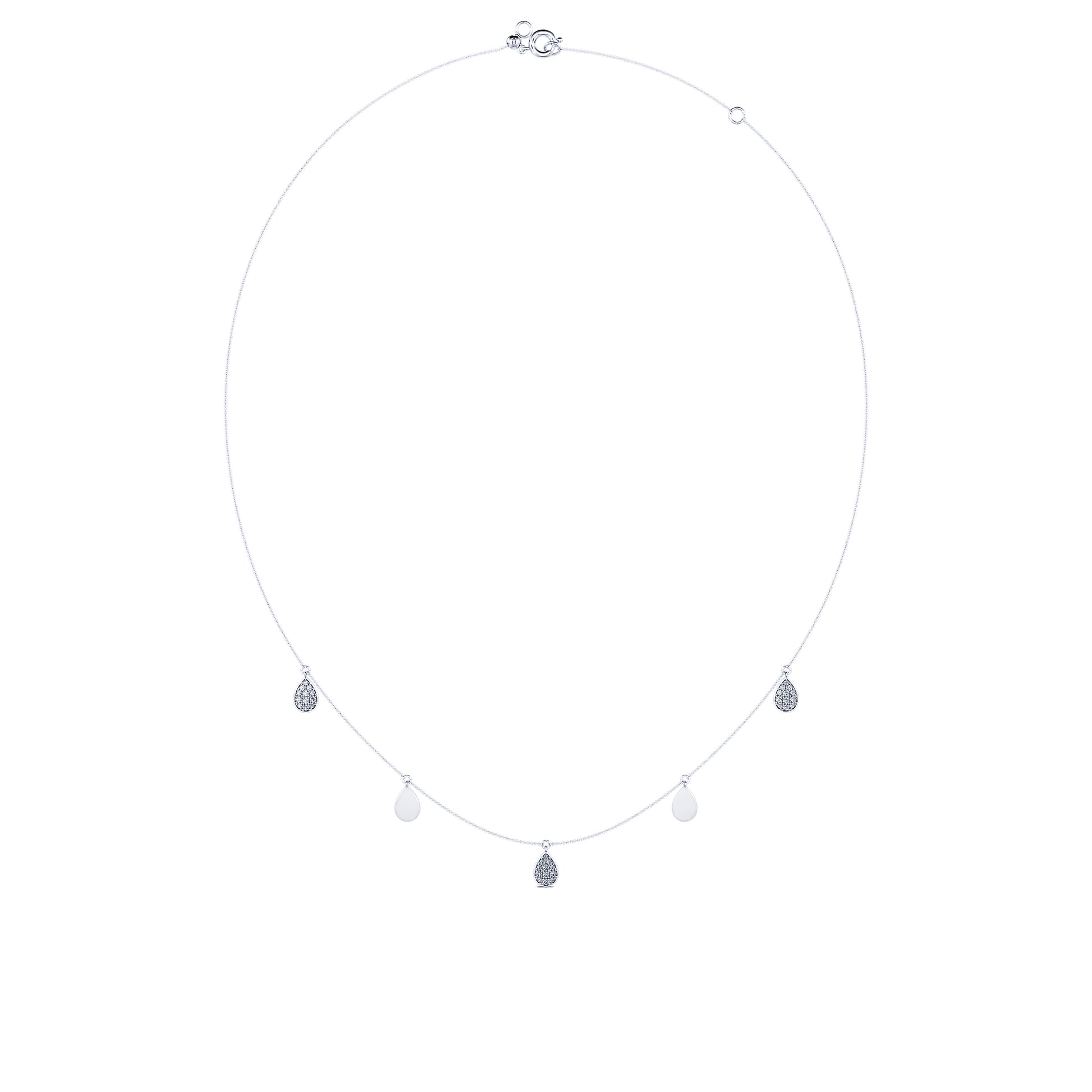 Collier or blanc multi pendantifs Alma 3