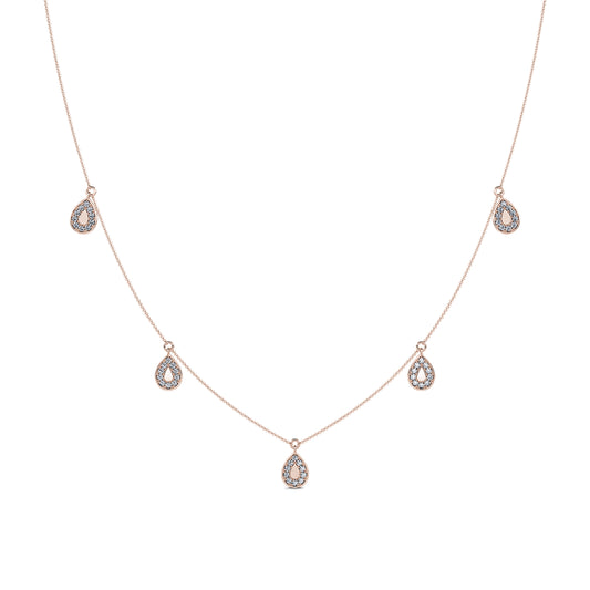 Polly&nbsp;-&nbsp;Collier or rose et diamants #2